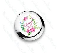 Personalised Compact Mirror For Mum, mummy, Nan, Step Mum, Mother's Day with a Bag
