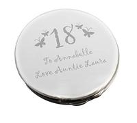 Personalised Compact Mirror for Women. Personalised Birthday Gifts for Her 18th 21st 30th 40th 50th 60th. Ladies Compact Mirror - Butterfly Design
