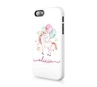 Personalised Compatible with iPhone 7 Plus & 8 Plus Tirita Hard Case Cover PRINTED GLITTER, NOT REAL GLITTER Magical Unicorns Heart Pastel Colours Pink Stars Custom Initials Name Bling