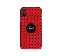 Personalised Compatible with iPhone X & Xs Tirita Hard Case Cover PRINTED GLITTER, NOT REAL GLITTER Marble Gold Constellations Animal Print Custom Initials