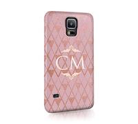 Personalised Compatible with Samsung Galaxy S7 Edge Tirita Hard Case Cover PRINTED GLITTER, NOT REAL GLITTER Metallic Sequin Effect Custom Initials Name Bling