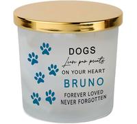 Personalised Condolence Sympathy Pet Dog Memorial Candle Gift (Planet Spa)