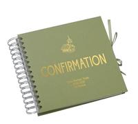 Personalised Confirmation Multiple Colour Scrapbook, Guest Book or Photo Album Gift (Olive)