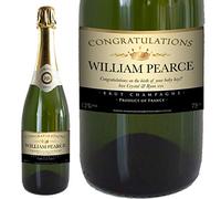 Personalised Congratulations Champagne 75cl with FREE Gold Gift Box. Any Name & Message for Any Occasion.