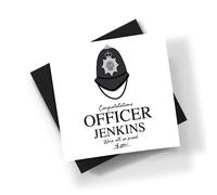 Personalised Congratulations Officer A5 Card - Surname Custom Graduation Police Man Woman Academy Force Greetings Personal Blank Message Unique Occasion Gift Present (Blank Message)
