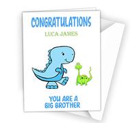 Personalised Congratulations on Becoming A Big Brother New Sibling Baby Card A11
