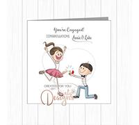 Personalised Congratulations On Your Engagement Card Cute Proposal Son Daughter in Law to Be Friends