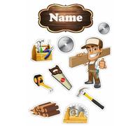 Personalised Construction Carpenter Photo Edible Wafer&Icing A4 Cake Topper Birthday Decorations