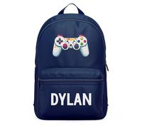 Personalised Controller Mini Backpack For Kids Boy Girl Gamer Gaming Computer Back To School Nursery Bag, One Size, Navy