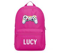 Personalised Controller Mini Backpack For Kids Boy Girl Gamer Gaming Computer Back To School Nursery Bag, One Size, Fuchsia