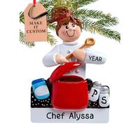 Personalised Cooking Ornament 2025 - Fast & Free 24h Customisation - Food Christmas Ornaments for Tree - Custom Gift Wrapped Loves To Cook Keepsake for Cooks