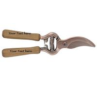 Personalised Copper Plated Garden Pruners Your Message Laser Engraved in The Handle. Great Personal Gift for Gardeners of All Ages!