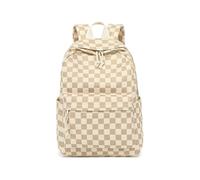 Personalised Corduroy Backpack, Personalized Large Capacity Laptop Backpack - Custom Name Lightweight Travel School Bag, Vintage Daypack for Women Men, Gift for Student (Beige)