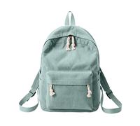 Personalised Corduroy Backpack, Personalized Large Capacity Laptop Backpack - Custom Name Lightweight Travel School Bag, Vintage Daypack for Women Men, Gift for Student (Green)