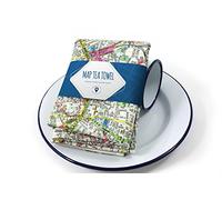 Personalised Cotton Map Tea Towel - London Street Mapping (postcodes within the M25)
