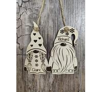 Personalised couple mr & mrs gonk scandi gnomes Christmas tree ornament decoration Gift