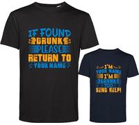 Personalised Couple Pack T Shirt, If Found Drunk Tshirt, Your Name Couple Pack T-Shirt, customised Your Name Tshirt, I'm Drunk Too t Shirt, Funny Couple Pack Tshirt, Funny T-Shirt