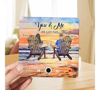Personalised Couple Portrait Music Fridge Magnets Custom Name Built-In Music Player You And Me We Got This Memory Music Refrigerator Magnet Gifts For Music Lovers Family Birthday (style 26)