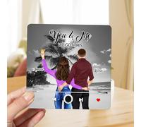 Personalised Couple Portrait Music Fridge Magnets Custom Name Built-In Music Player You And Me We Got This Memory Music Refrigerator Magnet Gifts For Music Lovers Family Birthday (style 16)