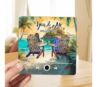 Personalised Couple Portrait Music Fridge Magnets Custom Name Built-In Music Player You And Me We Got This Memory Music Refrigerator Magnet Gifts For Music Lovers Family Birthday (style 28)