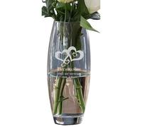 Personalised Couples Gift. Love Hearts Glass Vase. Gift For An Anniversary, New Home, Wedding Keepsake etc
