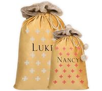 Personalised Couples Gifts for Women & Men, Personalised Santa Sacks Adults, Customised Santa Sack with Stockings, Custom Stocking Santa Sack Velvet, Christmas Stocking Gifts for Him & Her