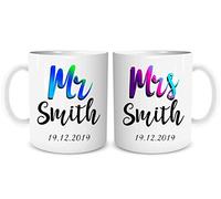 Personalised Couples Mug Set Custom Wedding Gift Mr and Mrs Gift Mr and Mrs Mugs Mr Mug Mrs Mug Mr & Mrs Mug Set Wedding Present WSDMUG1403