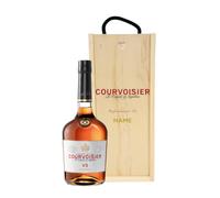 Personalised Courvoisier VS Cognac Gift Set - 70cl (40% ABV) | Custom Luxury French Brandy in Wooden Presentation Box | Premium Cognac Gift for Him or Her by Beerhunter