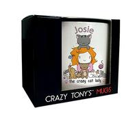 Personalised Crazy Cat Lady Mug Gift Idea for Wife Gran Sister Aunt Cat Lovers