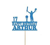 Personalised Cricket Cake Topper Perfect for Celebrating Your Love of the Sport Customisable with Any Name and Age! | Personalised Cake Topper with Custom Name & Age | Birthday Party Decoration | Blue
