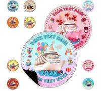 Personalised Cruise Door Magnet Custom Text Photo Ship Door Decoration Customised Waterproof Reusable Magnet Gifts for Annverisary Wedding Birthday Party Travel Keepsake