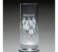 Personalised Crystal Hi-Ball Glass with Family Crest Engraving, Cut Glass Design (1)