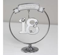 Personalised Crystocraft Crystal Diamante Swarovski effect 18th Celebration Ornament Silver, Gifts For Her, Birthday, Anniversary, Table Decoration, Favour, Favors