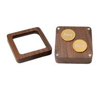 Personalised Cufflinks For Men Set Of 2 With Wood Box, Custom Wedding Engraving Cufflink Wedding Gift Groom To Be Gifts Best Man Gift Gift For Dad Christmas Gifts For Men,Friend,Family (Gold)