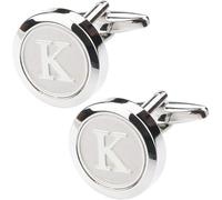 Personalised Cufflinks Silver Round Cufflinks, Personalised Monogram Design, Formal Wear Accessory, Groomsmen Cufflink, Best Man, Customised Cufflink, Man Cuff Links, Formal Wear Suits (K)