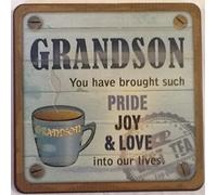 Personalised Cuppa coasters.. Grandson