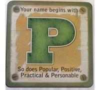 Personalised Cuppa Coasters Inital P male