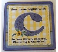 Personalised Cuppa Coasters Initial C Ladies