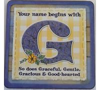 Personalised Cuppa Coasters Initial G