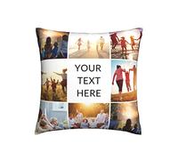 Personalised Cushion Cover 30x30cm Double-Sided Printing Custom Pillowcases with Photo Text for Family, Friends, Birthday, Wedding