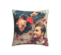 Personalised Cushion Cover 30x30cm Personalised Cushion Cover Double-Sided Printing Custom Pillowcases with Photo Text, Personalised Photo Pillow Cover Gift for Family Friends Birthday Wedding