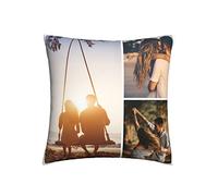Personalised Cushion Cover 40x40cm Double-Sided Printing Custom Pillowcases with Photo Text for Family, Friends, Birthday, Wedding