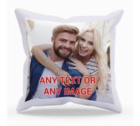 Personalised Cushion Cover | Customise with Any Text and Photo | Single & Double-Sided Prints Cushion covers for Birthday, Mothers day, Fathers Day & Wedding presents | Soft Pillow