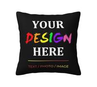 Personalised Cushion Covers with Photo/Text, Customised Throw Pillowcase Custom Birthday Christmas Anniversary Valentine's Day Gift, Print Family, Kids, Pets, Fun Memories!