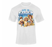 Personalised Custom Bootleg Rap T Shirt Vintage Collage T-Shirt Top Design - Vintage 90s Style Retro Tee, Birthdays, Christmas Music Fans, I Love my Girlfriend tshirt White