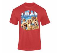 Personalised Custom Bootleg Rap T Shirt Vintage Collage T-Shirt Top Design - Vintage 90s Style Retro Tee, Birthdays, Christmas Music Fans, I Love my Girlfriend tshirt Red