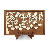 Personalised Custom Christmas Wooden Family Tree Plaque with Your Kid's Names, Christmas Mother's Day Birthday Gifts for Mom, Grandma from Son, Daughter, Grandkids