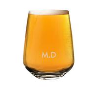 Personalised Custom Craft Beer Wine Gin Glass Mencia Tumbler Name Initials 2/3 Pint 470ml