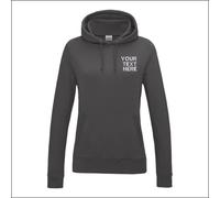 Personalised Custom Embroidered AWDis Ladies College Hoodie Hooded Sweatshirt