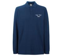 Personalised Custom Embroidered Fruit of the Loom Premium Long Sleeve Polo SS258